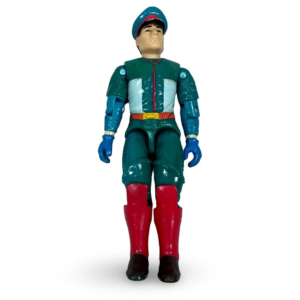 Vintage 1991 Hasbro GI Joe Street Fighter M Bison 3.75 Action Figure Green‎ Red